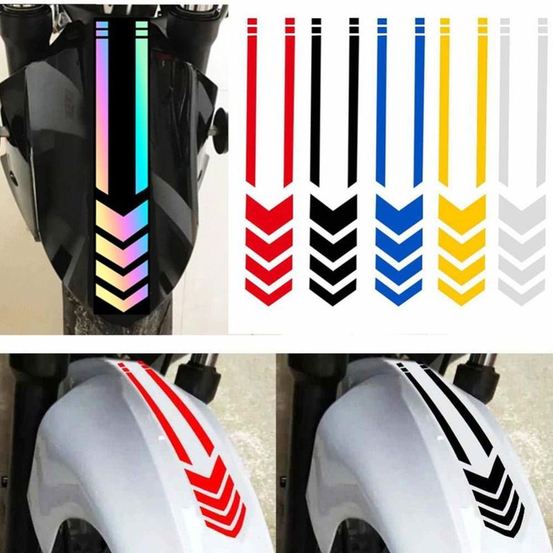 Motorcycle Mudguard, Body Reflective Arrow Line Warning Sticker, Electric Car A313_autovado.com
