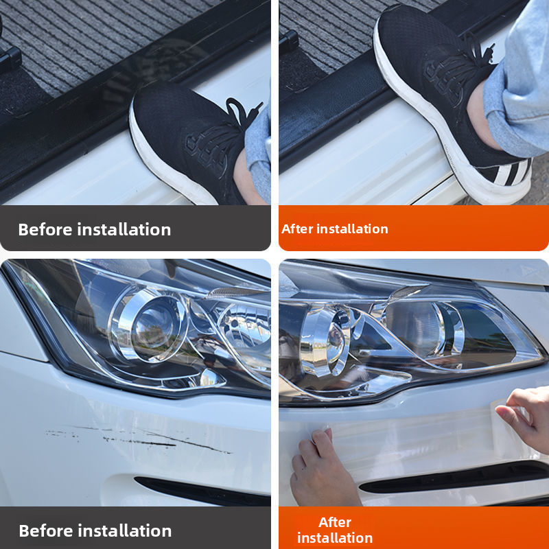 Car Threshold Anti Stepping Sticker, Car Mounted Invisible Transparent Bumper, Anti-collision Strip, Body Protection,_autovado.com