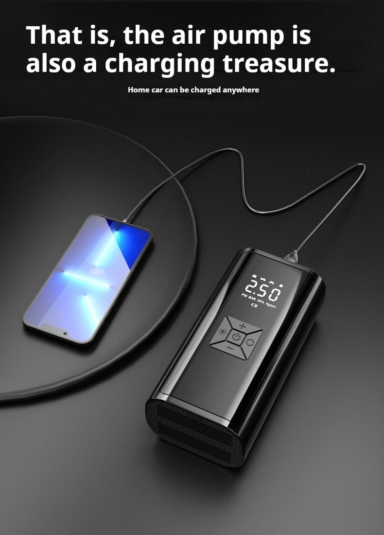 Outdoor sports, travel, car, motorcycle, inflation pump, portable, intelligent, wireless, digital display, inflator, multifunctional tire, emergency_autovado.com