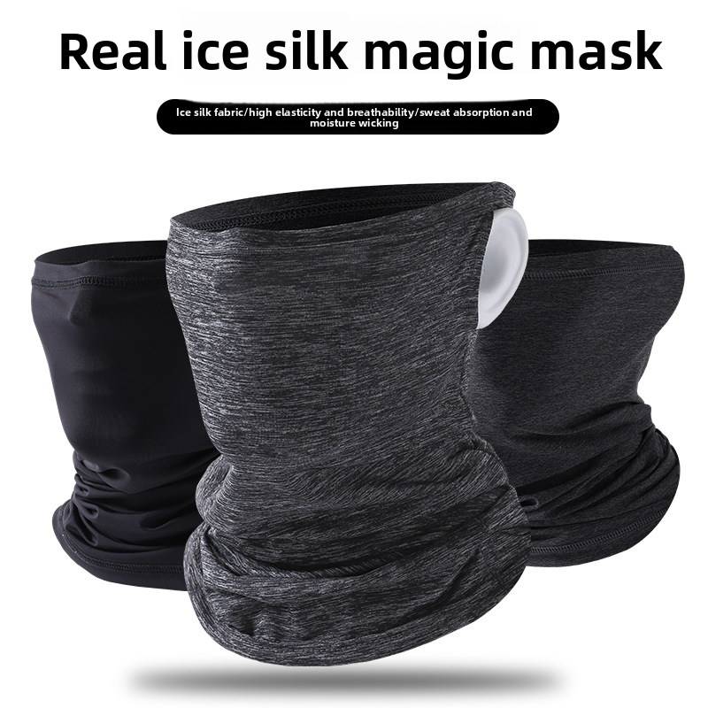 Ice Silk Sun Protection Neck Gaiter Summer Outdoor Headscarf Triangle Scarf Breathable Ear Hanging Face Head Cover_autovado.com
