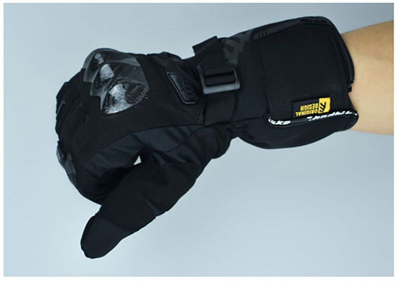 MADBIKE Winter Motorcycle Touchscreen Waterproof Drop-proof Warm Riding Off-road Thickened Long Carbon Fiber Gloves_autovado.com