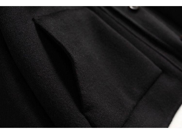 Women's Clothing quality double sided wool coat with hood and short button for women_autovado.com