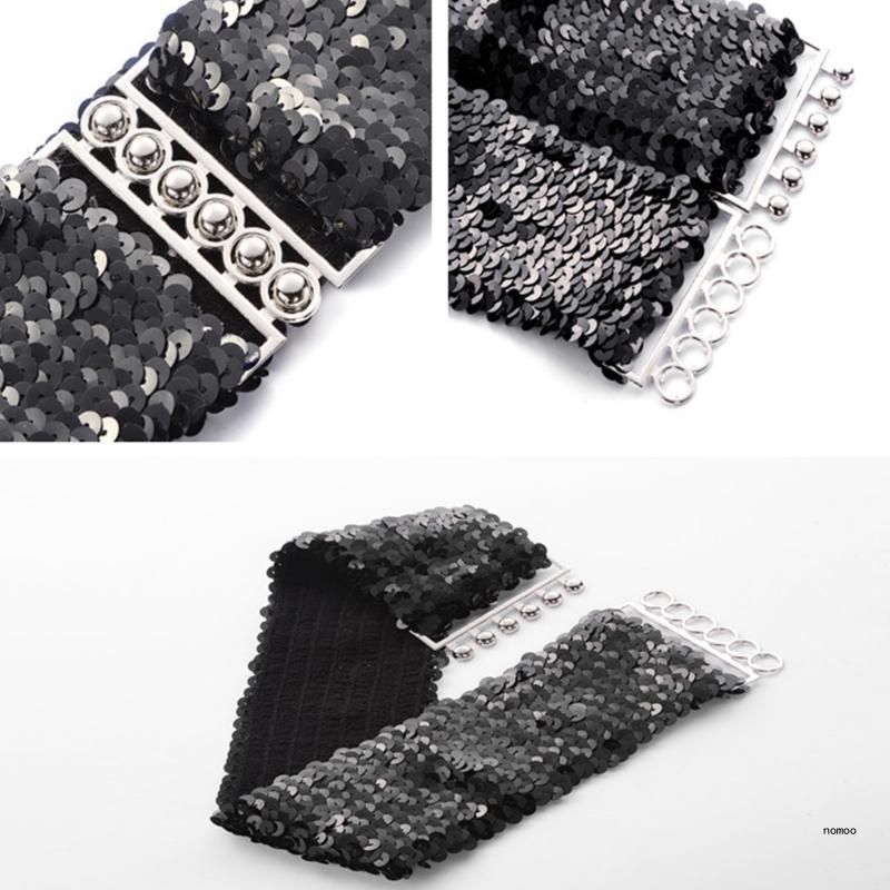 HOT Cowboy Bling Full Sequins Elastic Eye-Catching Belt for Adult_autovado.com