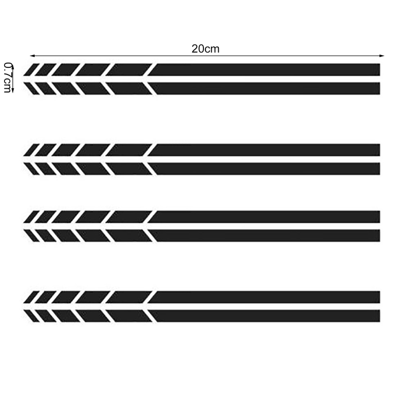 4Pcs Vehicle Rearview Sticker Auto-adhesive Eye-catching Stripe Stripe Car Sticker Rearview For Car Accessories_autovado.com