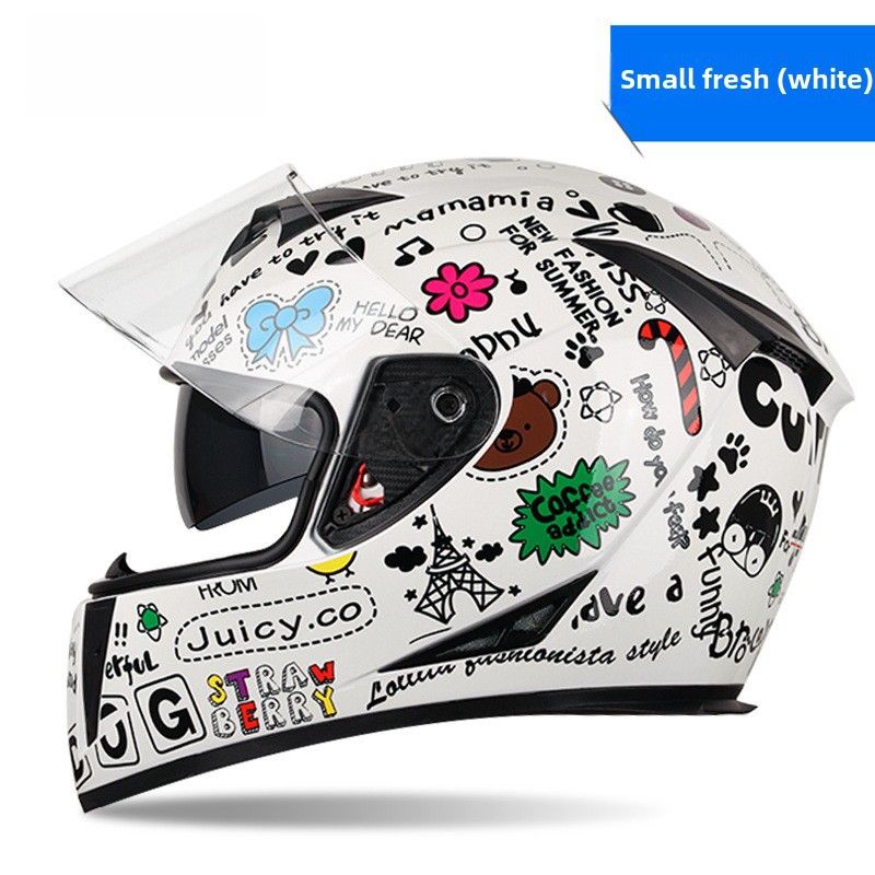 Jiekai Motorcycle Helmet Men's and Women's Full Helmet Covering Cool Four Seasons Motorcycle Racing Safety (Foreign Trade)_autovado.com