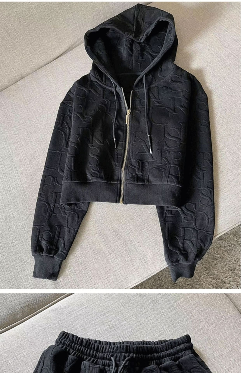 Women's sweatshirt shorts suit for women high-end light luxury temperament goddess style casual fashion two-piece set_autovado.com