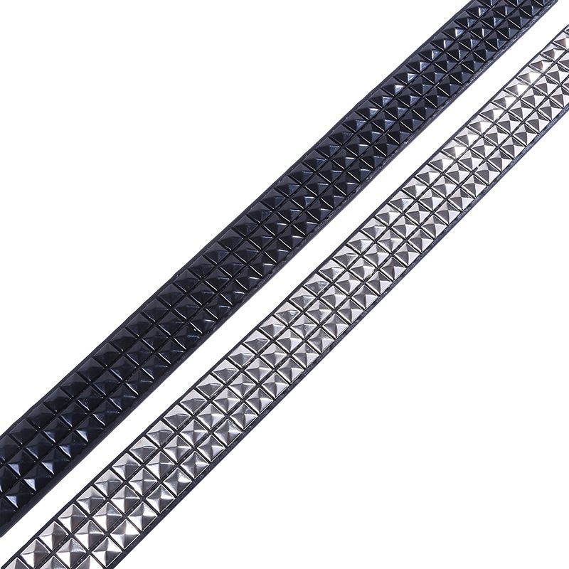 HOT Shiny Pyramid Fahion Rivet Men&Women' Studded Belt Punk Rock With Pin Buckle Hardware Jean Deigner Female Wait_autovado.com