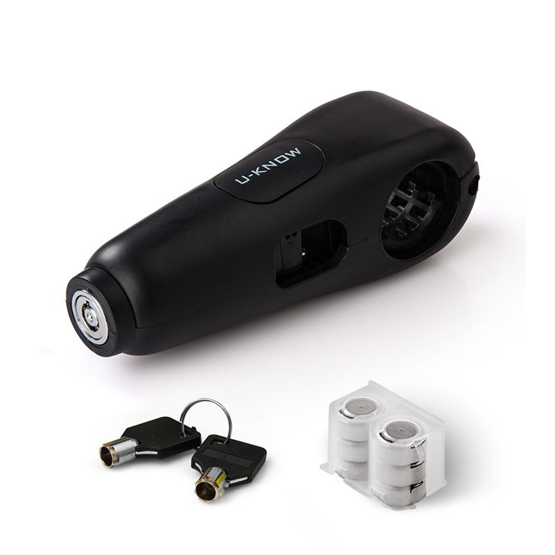 Anti-Theft Front Electric Bike Motorcycle Bicycle Handlebar Alarm Handbrake Brake Lock_autovado.com