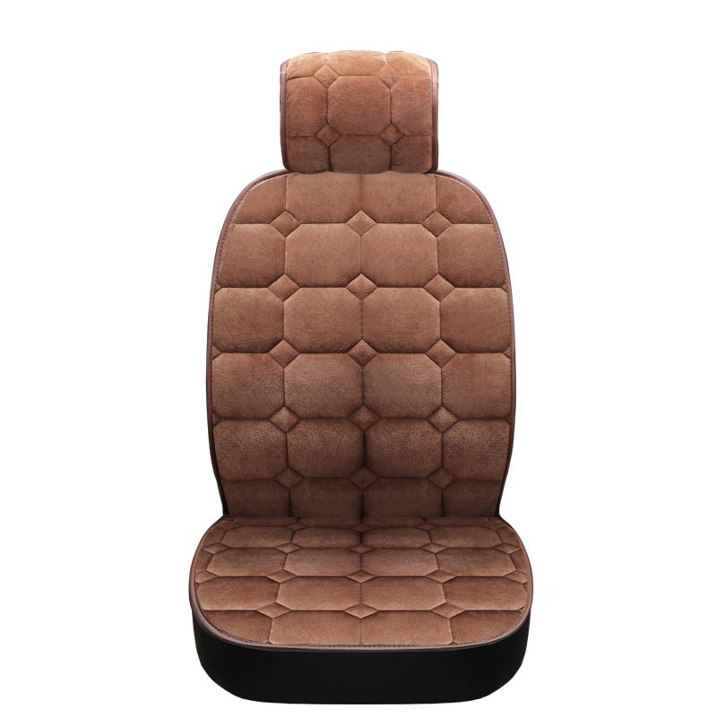 plush front single seat car seat cushion warm breathable bus car seat universal_autovado.com