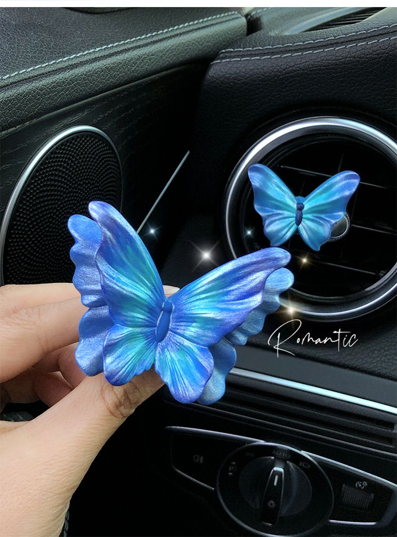 High grade butterfly air outlet decoration car aromatherapy car perfume fragrance flower diffuser stone car interior decoration_autovado.com
