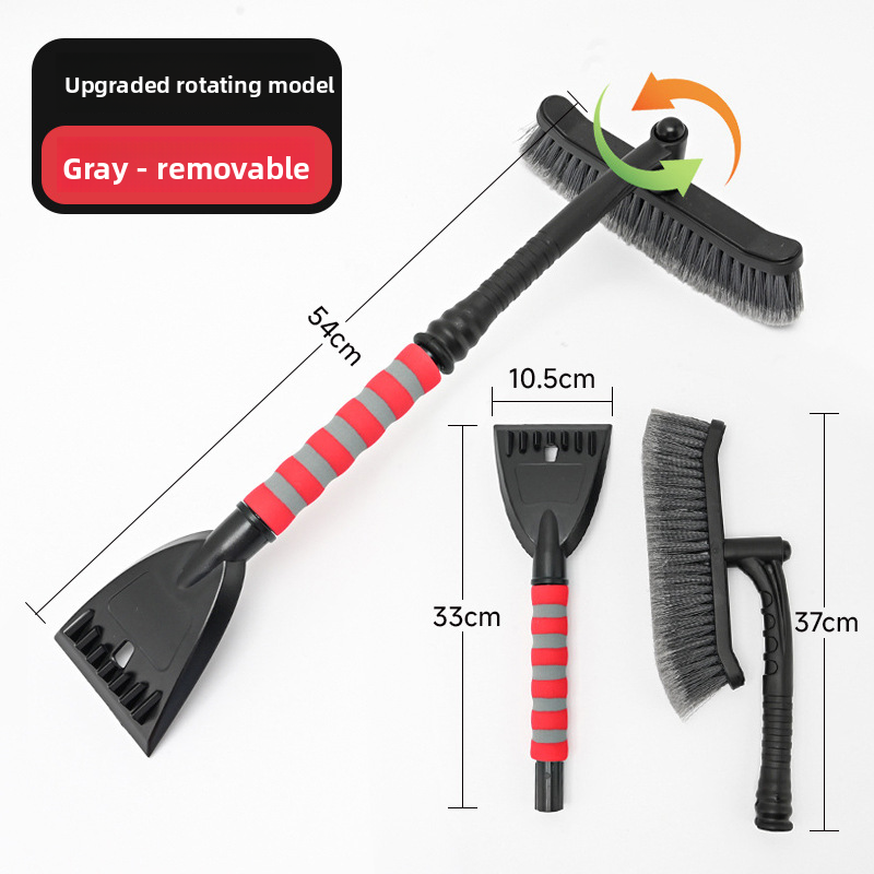 Car Detachable Car-mounted Ice Scraper Brush Winter Tool Rubber Snow Removal Shovel_autovado.com