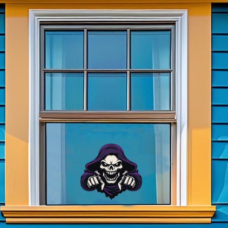 Halloween ghost face car stickers animal stickers motorcycle scratch cover creative body stickers_autovado.com