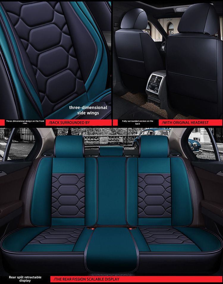 All-inclusive 9D leather car seat cover four seasons fashion sports seat cover New interior supplies_autovado.com