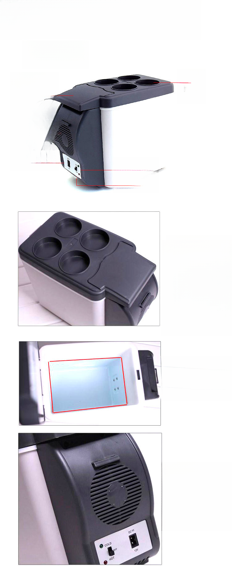 12V Electronic Mini Refrigerator Portable Car Home Dual Use 6L Refrigeration Storage Heating And Cooling Box Automotive_autovado.com