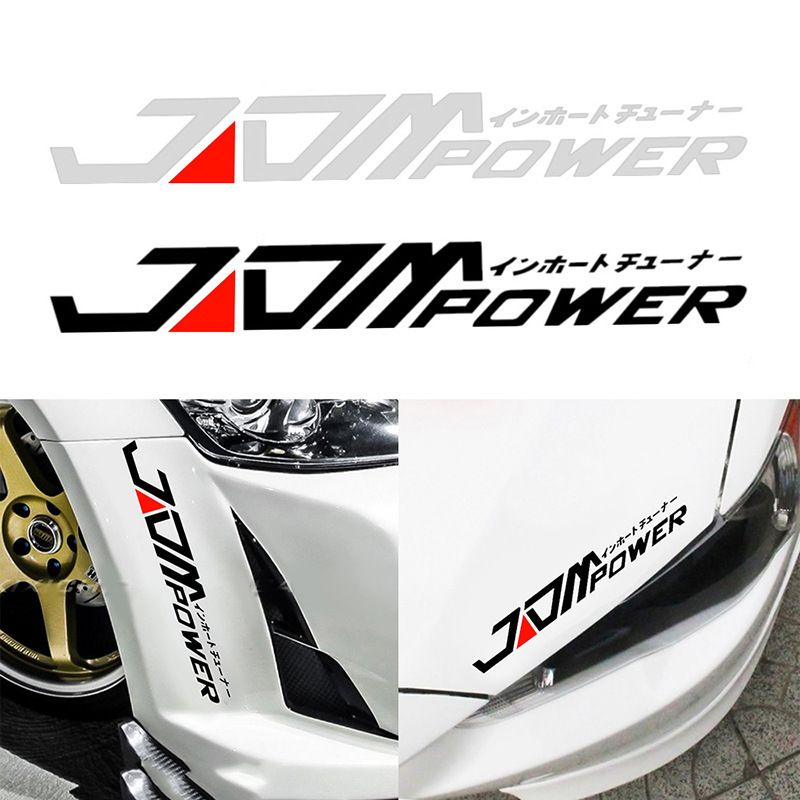 Car 28x4cm JDM Reflective Body Japanese Light Eyebrow Car Sticker_autovado.com