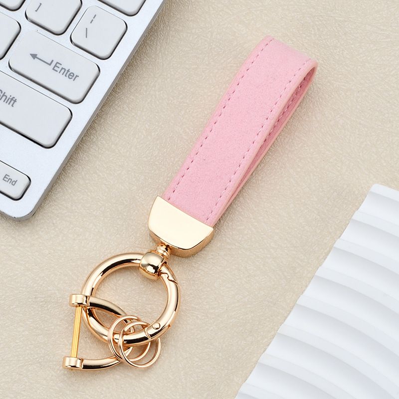 New Leather Key Chain Key Ring Multi-color Key Accessories Fur Key Chain_autovado.com