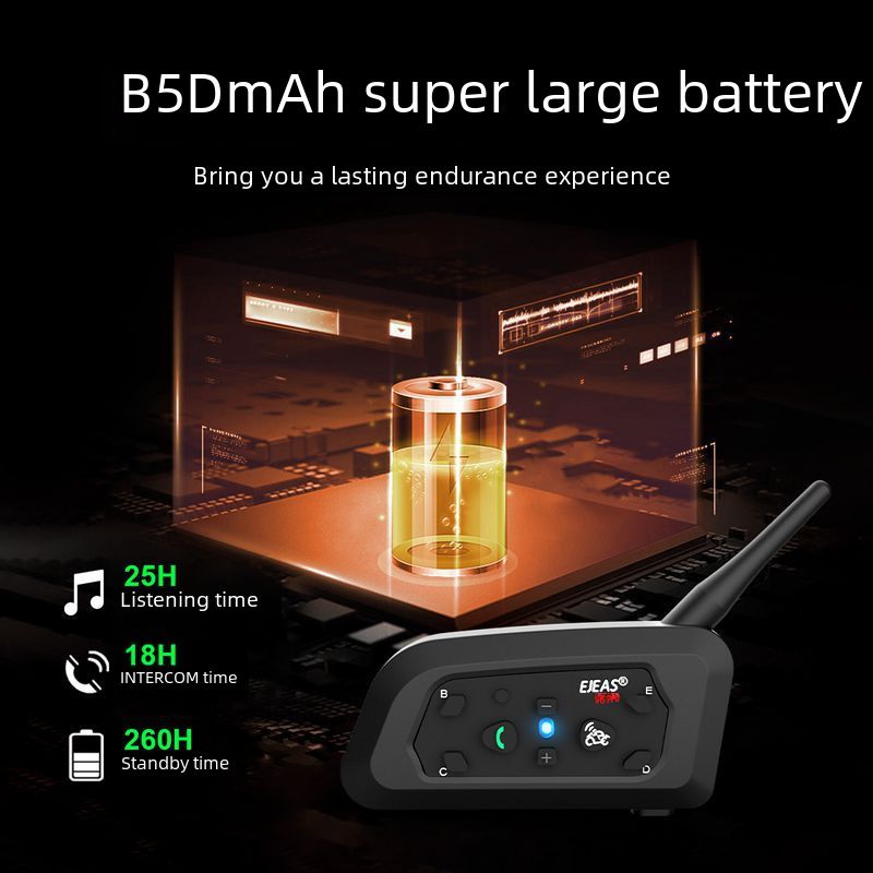 EJEAS factory wholesale motorcycle helmet bluetooth intercom headset V6Pro single pack 6 people outdoor switching intercom_autovado.com