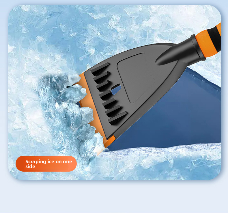Car Detachable Car-mounted Ice Scraper Brush Winter Tool Rubber Snow Removal Shovel_autovado.com