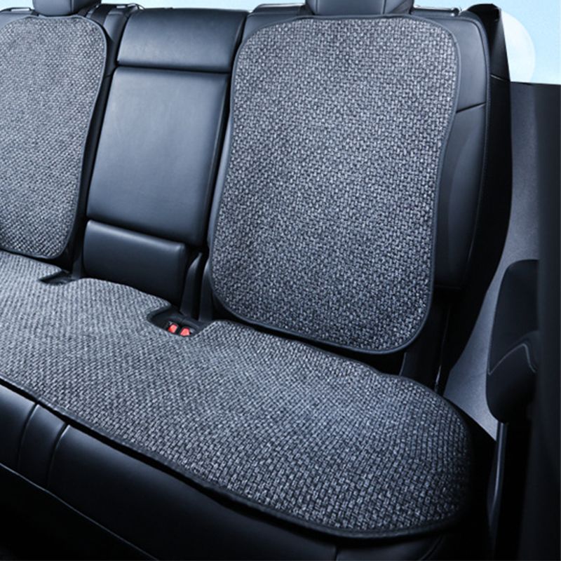For Tesla Model Y/Model 3/2024 M3 Linen Cover Cushion Four Seasons Breathable And Comfortable Seat Car Interior_autovado.com
