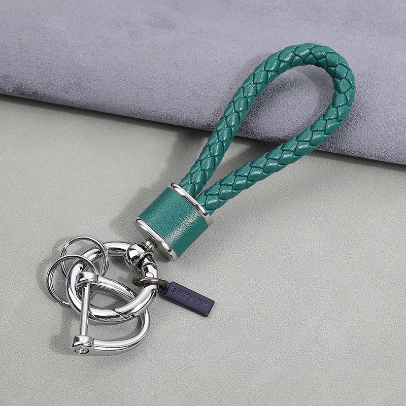 Car Key Chain Pendant Women's Men's High End Personality Creative Braided Leather Car Key Chain Cute Ins Internet Celebrity_autovado.com