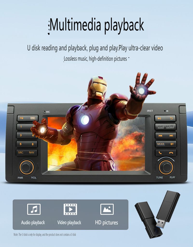 7" Android Car Stereo For BMW E39 (2002-2008) - Wireless CarPlay, HD Touchscreen & Reverse Camera_autovado.com