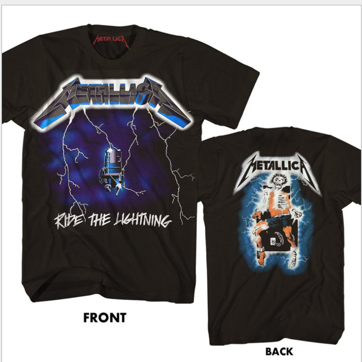 Man's clothing Retro casual rock punk band short-sleeved T-shirt_autovado.com