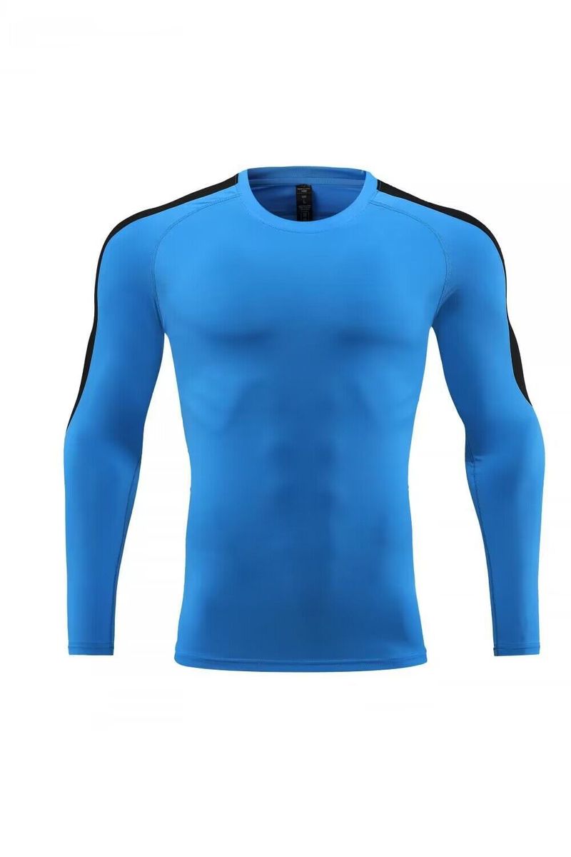 Men's Clothing Tights Long-Sleeved T-Shirt High Elastic Quick-Drying Breathable Sports Running Training Fitness Clothes Round Neck_autovado.com