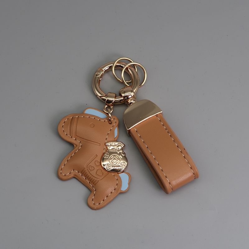 Immediately Get Rich Bracelet Keychain Leather Cartoon Pony Pendant Couple Bag Net Celebrity Car Keychain_autovado.com