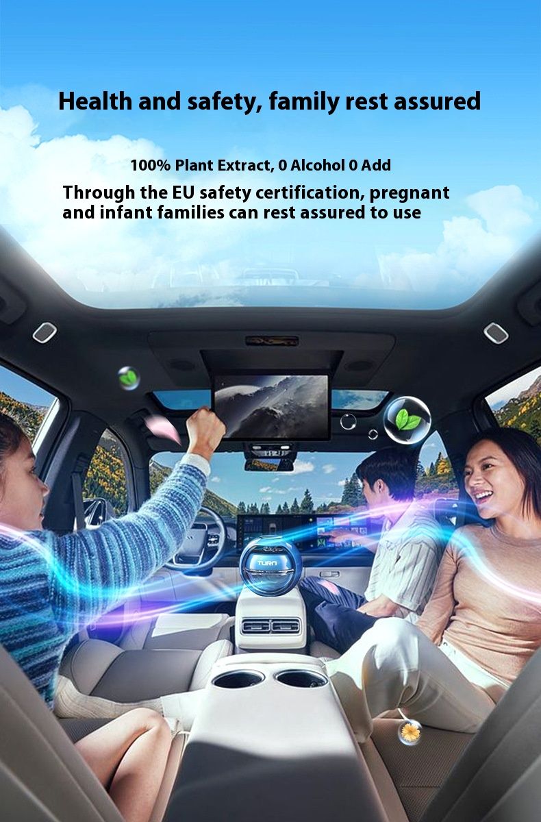 2024 New Smart Solar Car Perfume Aromatherapy Accessories Car Fragrance Interior Decoration Fragrant Fan Car Essential Oil_autovado.com