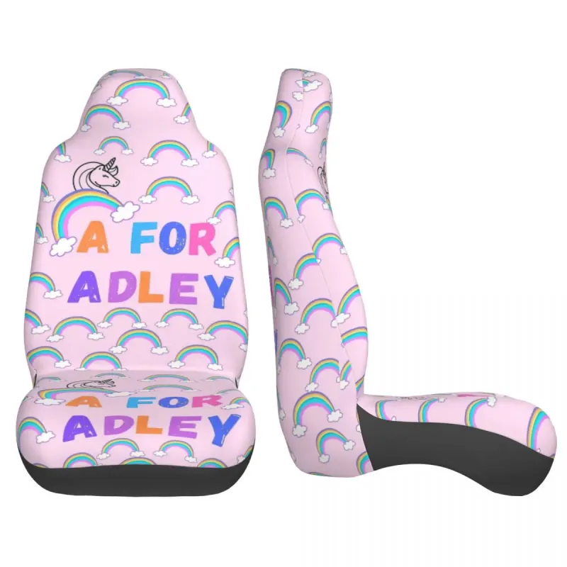 Pink A For Adley Universal Cover Waterproof AUTOYOUTH Cartoon Seat Mat Fabric Car Accessories_autovado.com