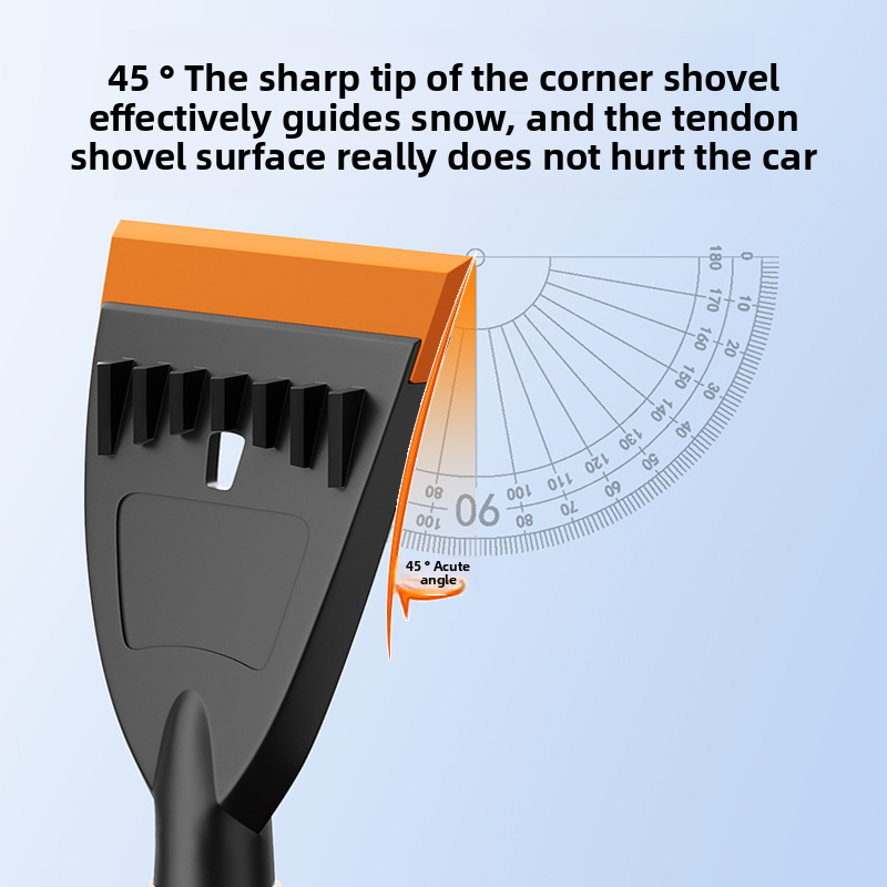 Car Detachable Car-mounted Ice Scraper Brush Winter Tool Rubber Snow Removal Shovel_autovado.com