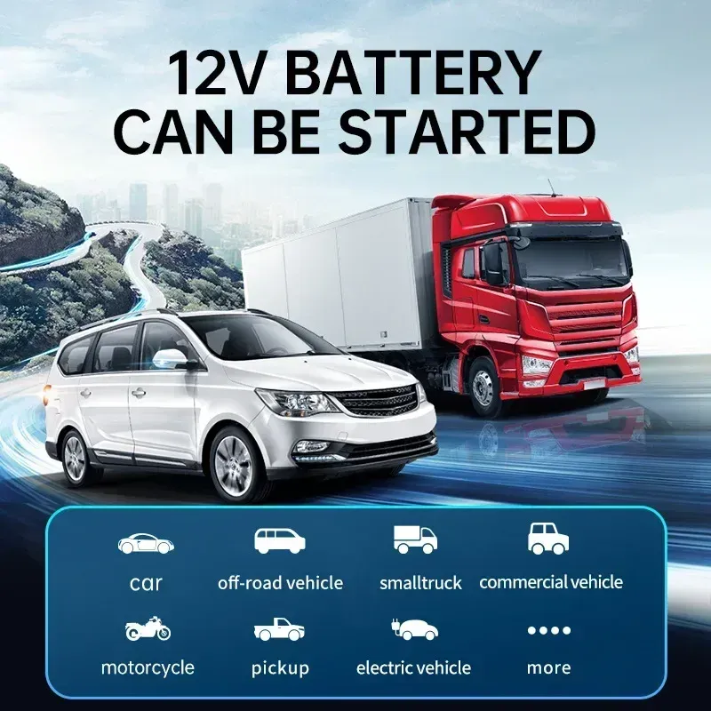 4-in-1 Jump Pump, Power Bank, Lighting, Portable Air Compressor, Cars, Battery, Starter, Start, Car Tire Inflator_autovado.com