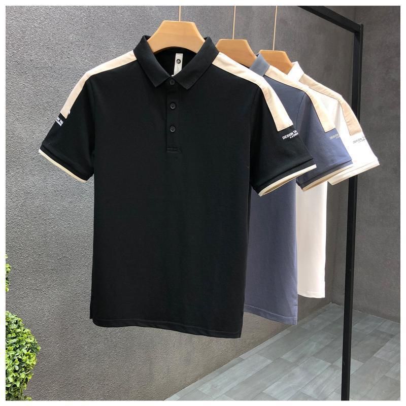 Men's clothing Summer short-sleeved polo shirt for young men, half-sleeved T-shirt, trendy brand, slim lapel, casual all-match T-shirt,new_autovado.com