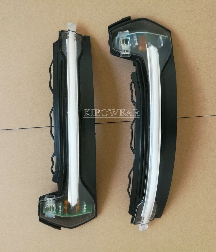 2pcs Crystal for A3 8V S3 RS3 Bright LED Turn Signal Dynamic Side Mirror light blinker Indicator 2013 2015 2017 Clear_autovado.com