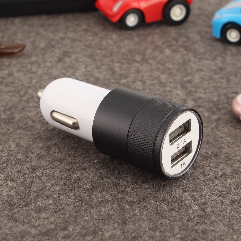 Small Steel Cannon Metal Dual USB Aluminum Alloy Charging 2.1A Tablet Smartphone Car Charger_autovado.com