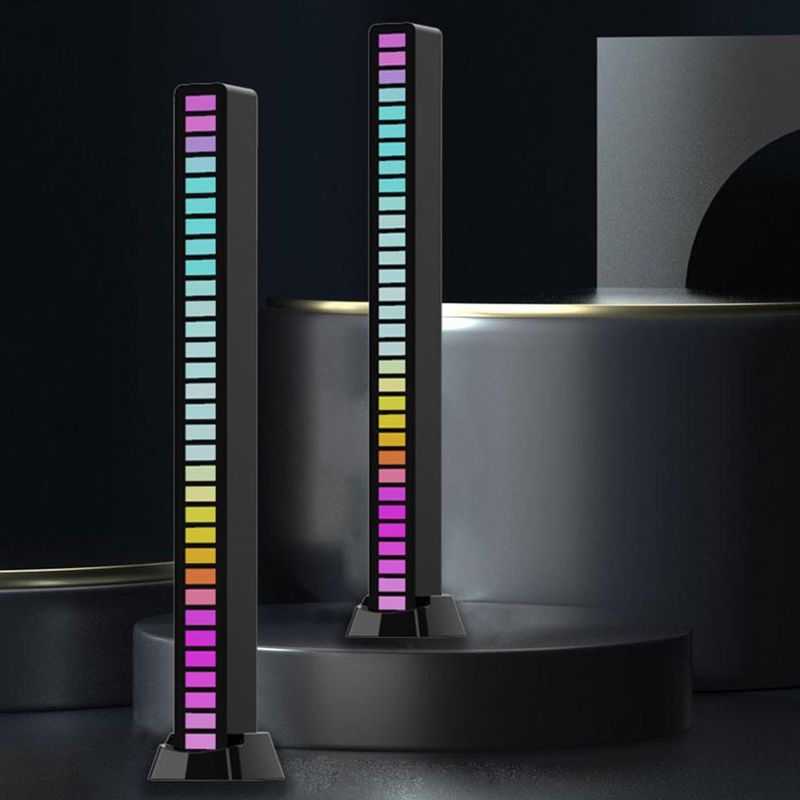 Pick Up Car Atmosphere Light, LED Voice Controlled With APP, Bluetooth RGB Color Computer Desktop Rhythm Sensing Light_autovado.com