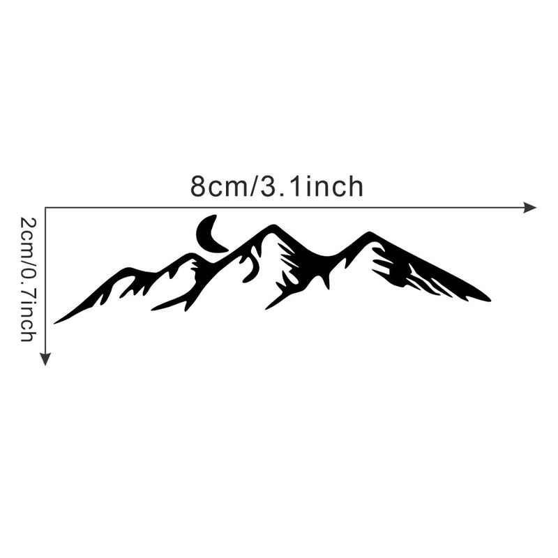 Outdoor mountain moon nature personality creative pattern cross border car rearview mirror door window wall decoration sticker_autovado.com