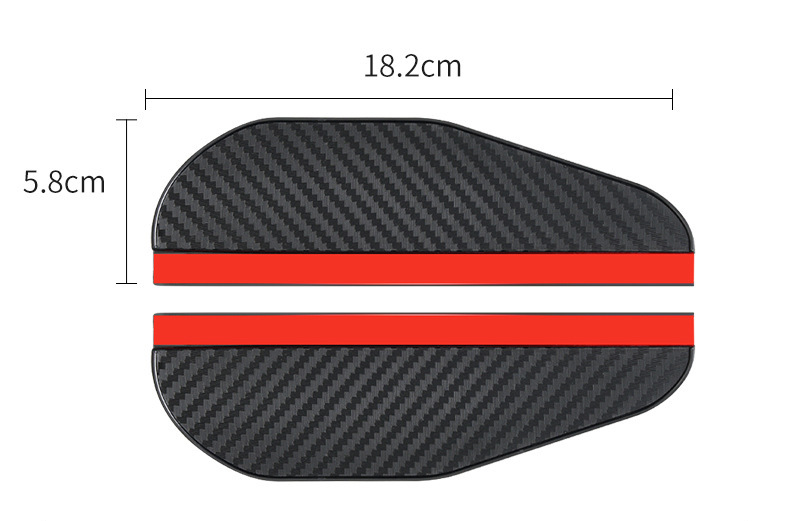 Car With Thickened Carbon Fiber Texture Eyebrows, Rearview Mirror Rain Shield_autovado.com