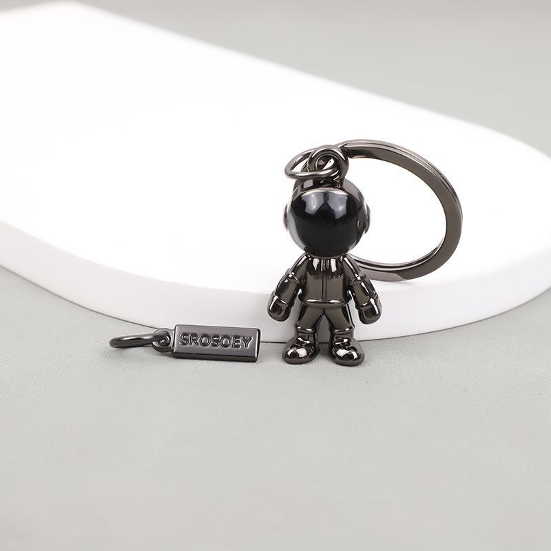 Diamond Pattern Car Keychain Internet Celebrity Astronaut Pendant High End Pendant Men And Women Key Chain Ring_autovado.com
