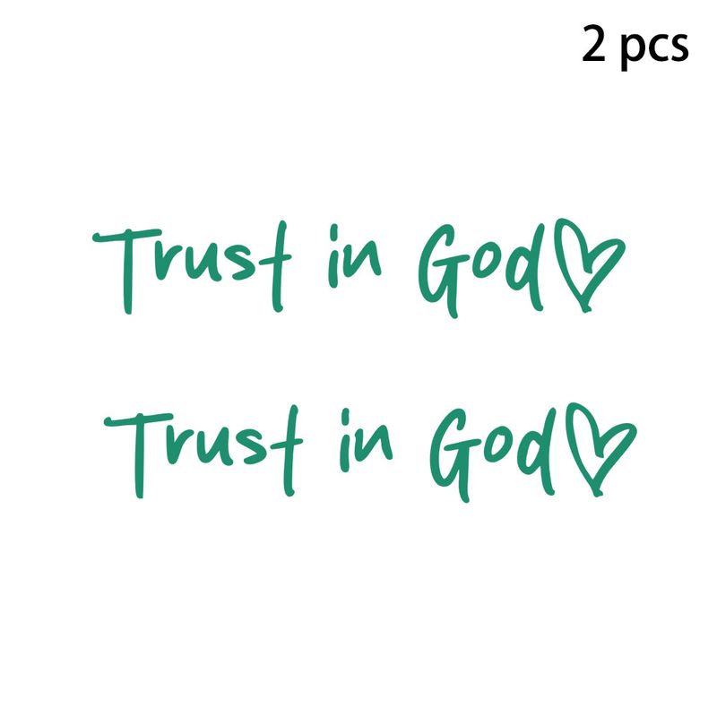 2 pack Trust in god car rearview mirror makeup mirror life faith decorative stickers_autovado.com