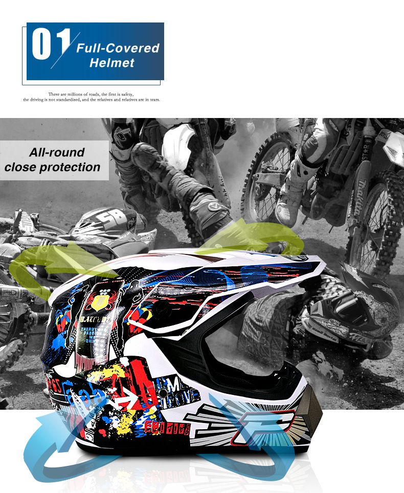 Electric beach Cross country helmet Mountain downhill cool full helmet kids teen kart helmet_autovado.com