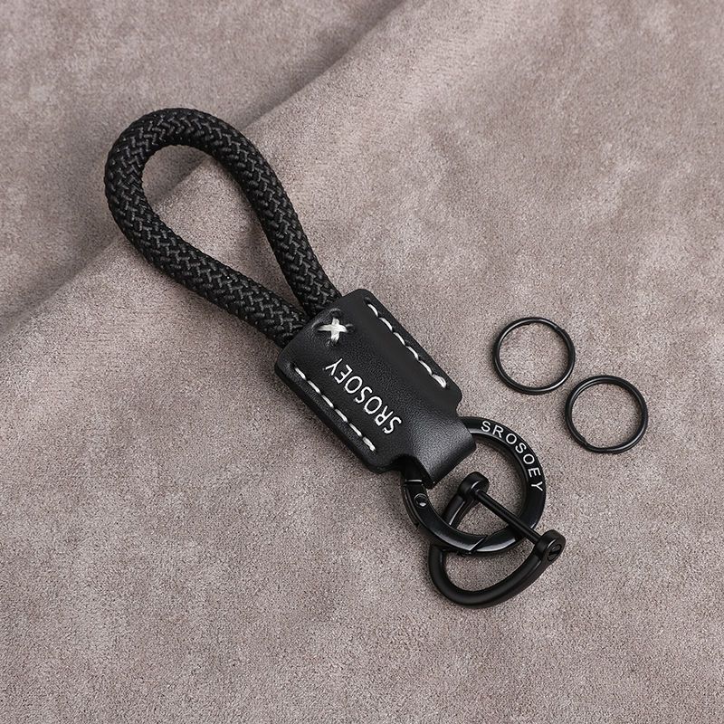 High Grade Original Cowhide Good Luck Chips Car Keychain Pendant Couple Personality Men And Women Bag Pendant Ring Chain Trend_autovado.com