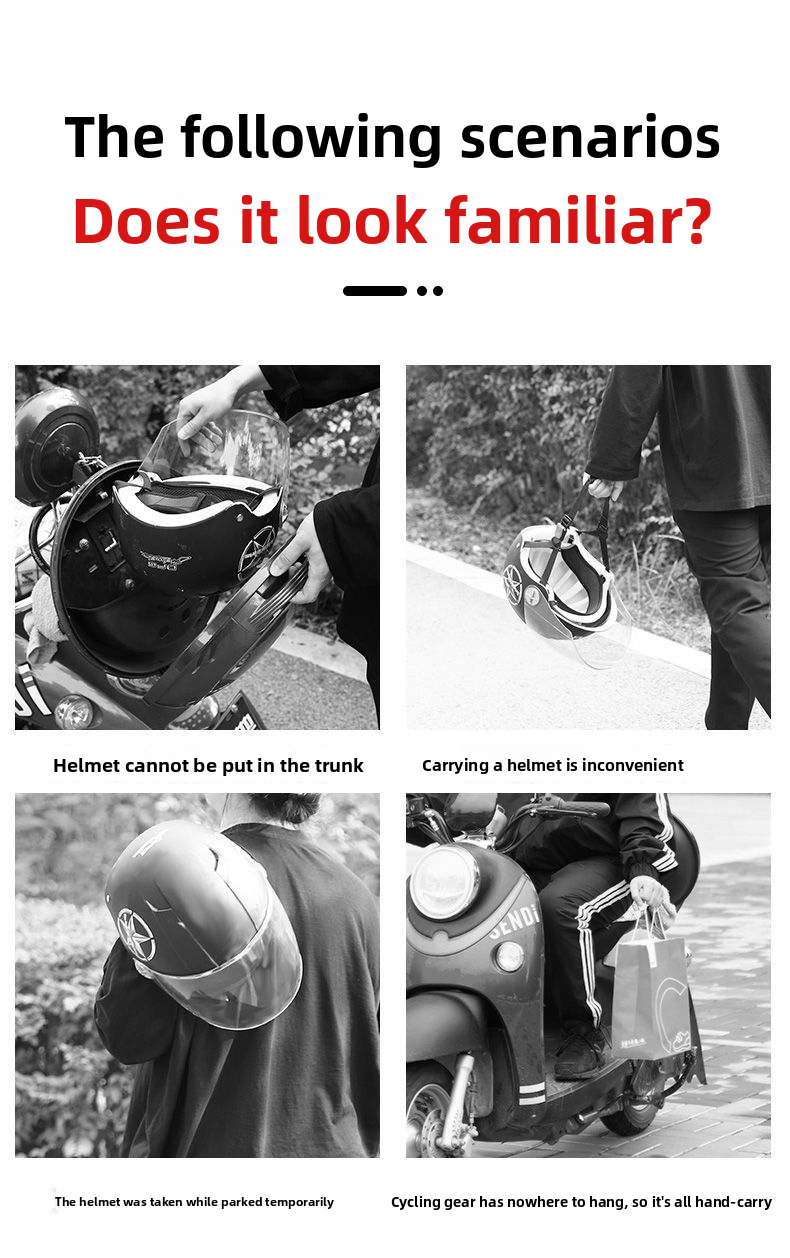 Front Multi-Function Universal Hanging Electric Scooter Storage Helmet Multi-Purpose Hook Lock_autovado.com