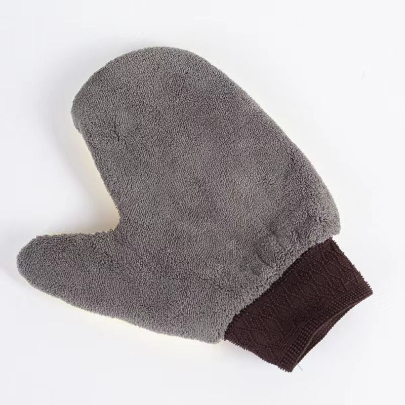 Coral Wash, Bear Paw Gloves, Wiping Cloth, Wash Towel, Double-sided Velvet Thickened Car Cleaning And Beauty Tools_autovado.com