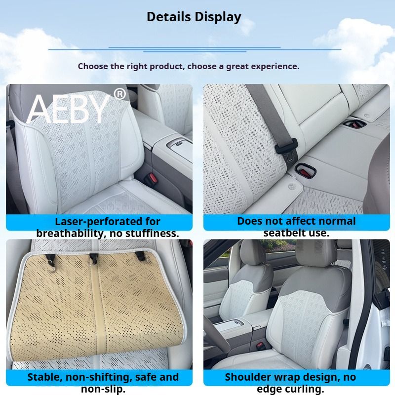 AEBY For ZEEKR 7X 2025 Car Seat Cushion Backrest Set Custom Fit Anti-slip Bottom Easy Install All-Season Covers 2024 New_autovado.com