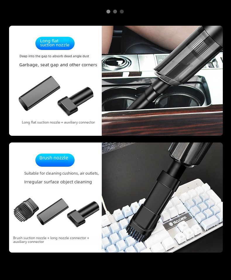 Car Wireless Vacuum Cleaner Car Handheld Portable Vacuum Appliance High Power Mini Small Car Home Dual Use_autovado.com