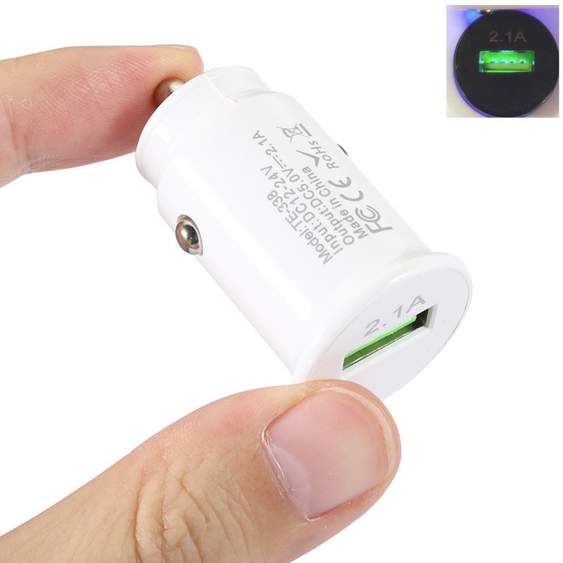 2.1A Blu Ray USB Mobile Single Interface Car Phone Charger_autovado.com