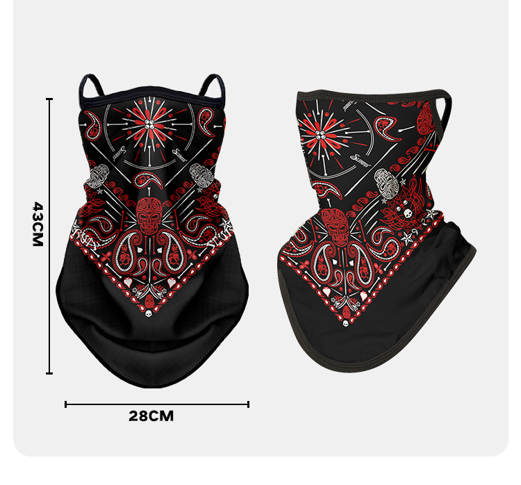 Winter Motorcycle Fleece-Lined Riding Mask Outdoor Bicycle Mountaineering Cold-Proof Ear-Hanging Triangle Scarf_autovado.com