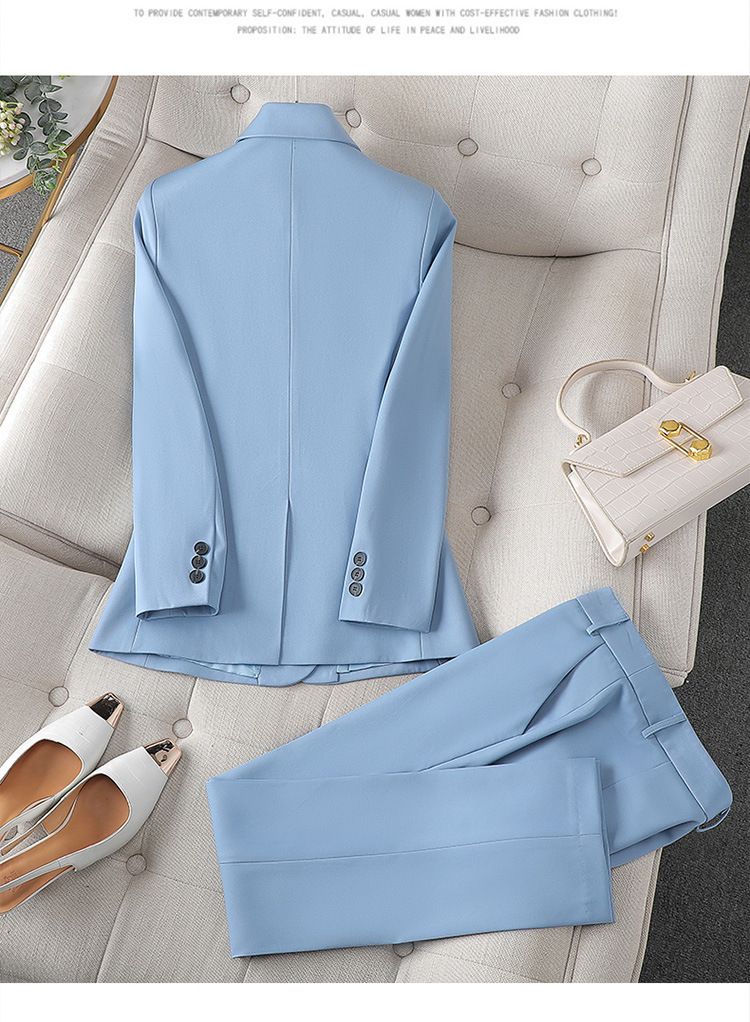 Women's Clothing long sleeved professional suits and trousers formal suits for interview sales work clothes _autovado.com