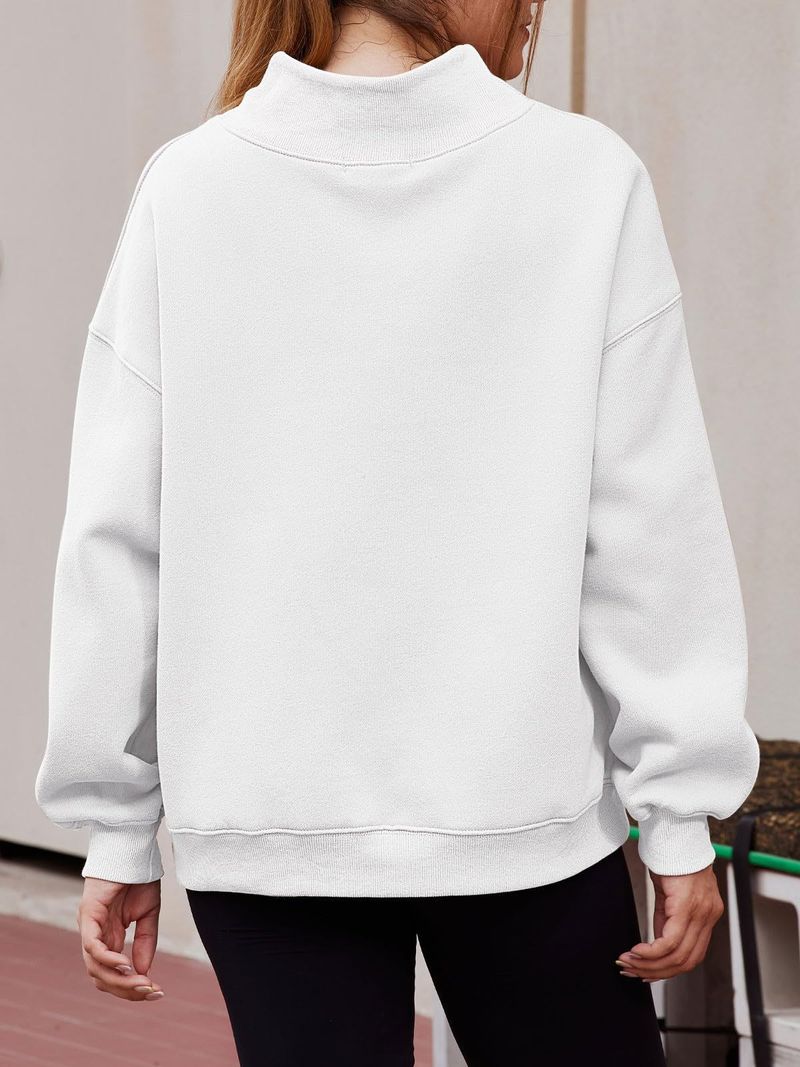Women's sweatshirt long sleeve turtleneck pullover sweatshirt casual sweatshirt fleece top_autovado.com